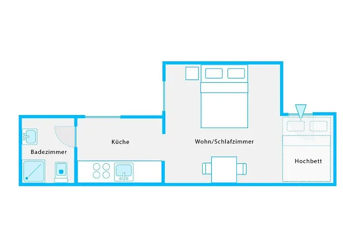 The Koburger Ii - Stylish With Extra High Bed For Kids, 45m2 Space, Ideal For Families With Kids Or Couples