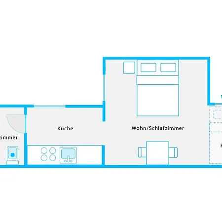 The Koburger Hh, Lovely 1 Bedroom With High Bed Up To 4 Ppl